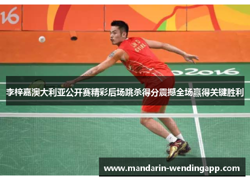 李梓嘉澳大利亚公开赛精彩后场跳杀得分震撼全场赢得关键胜利 李梓嘉澳大利亚公开赛精彩后场跳杀得分震撼全场赢得关键胜利